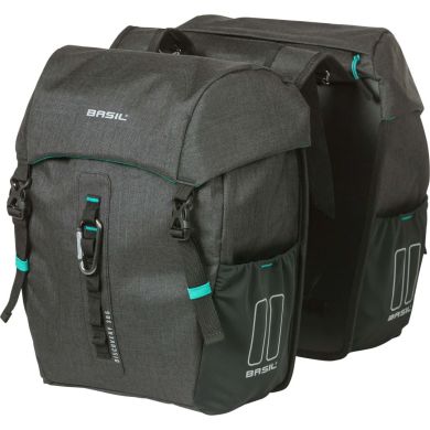 Basil Dubbele Fietstas Discovery Melee Black 18L