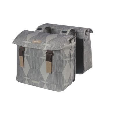 Basil Dubbele Fietstas Elegance Chateau Taupe 40-49L